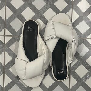 Marc Fisher Cream Women's Slide Sandals